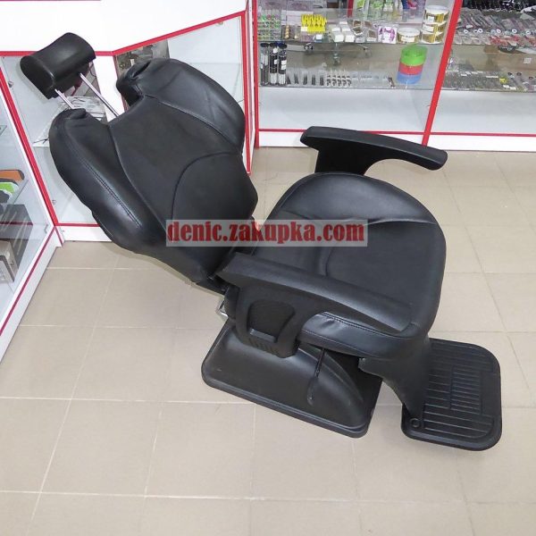 Крісло перукарське чоловіче для барбершопу Barbershop MAGNUM BLACK "ДенІС professional"