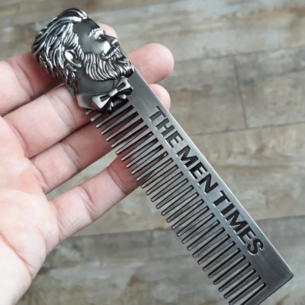 Гребінець гребінь металевий для чоловіків Barber THE MEN TIMES
