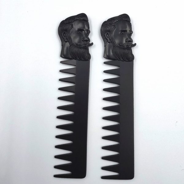 Гребінець для бороди та вусів Barbers металевий 5519