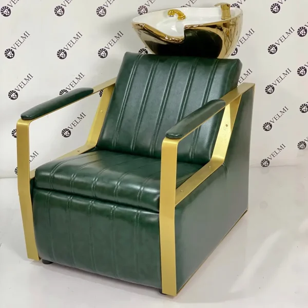 Перукарська мийка Bronx Lux з керамічною раковиною Gold